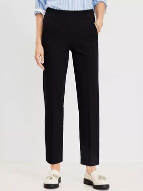 LOFT Black Straight-Leg Dress Pants